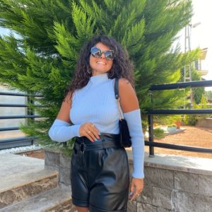 Fitilli Balıkçı Yaka Triko(Mavi)