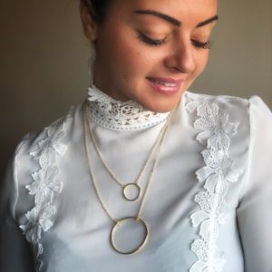 Gold Halka Kolye