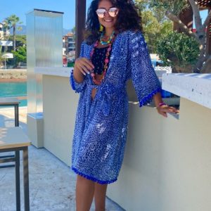 Leopar Desen Kimono