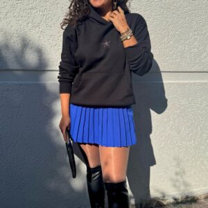 Yıldızlı Siyah Sweatshirt