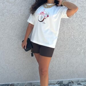 Desenli Baskılı Tshirt